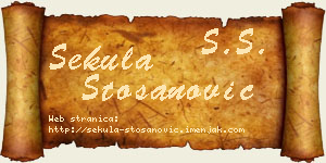 Sekula Stošanović vizit kartica